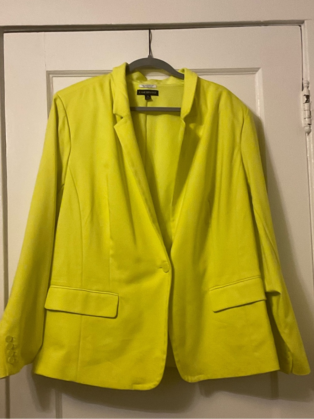 Lane Bryant Neon Yellow Single-Button Women's Blazer